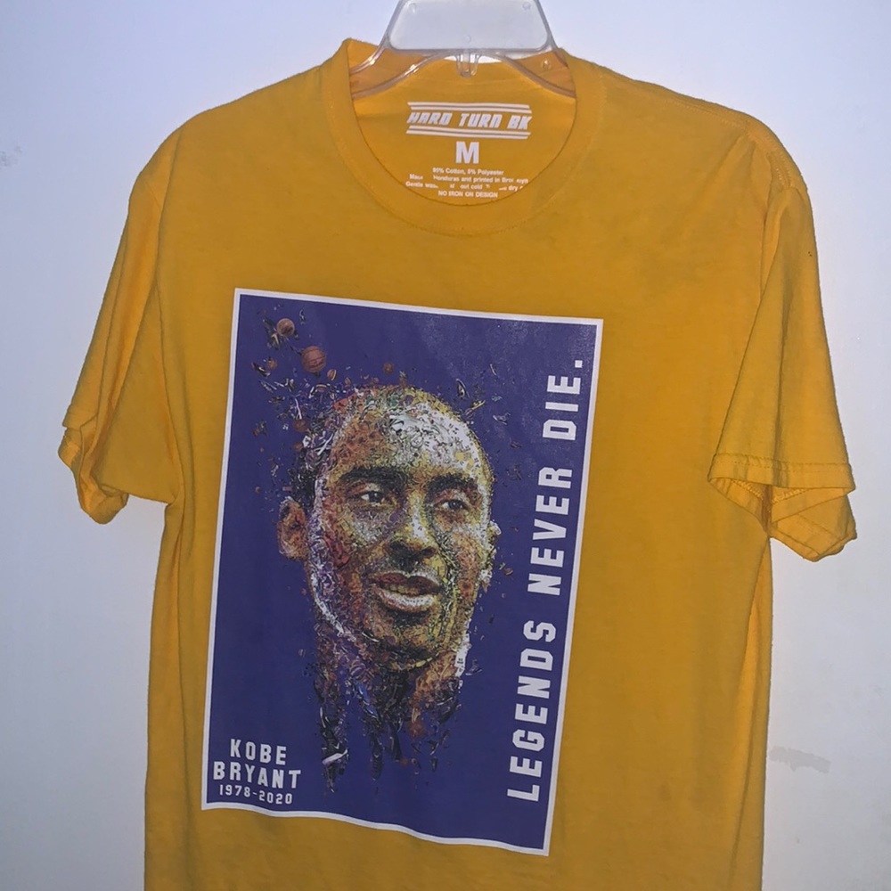Gold/Purple “Legends Never Die.” Kobe Bryant T shirt